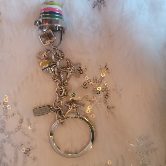 COACH - Pave Fish/Starfish Bucket Keychain/Purse Charm. Brand New.  Vintage - Picture 4 of 7